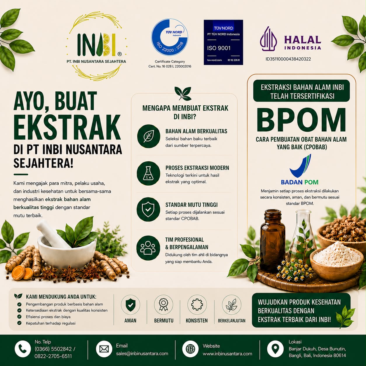 Ayo Buat Ekstrak di PT. Inbi Nusantara Sejahtera 